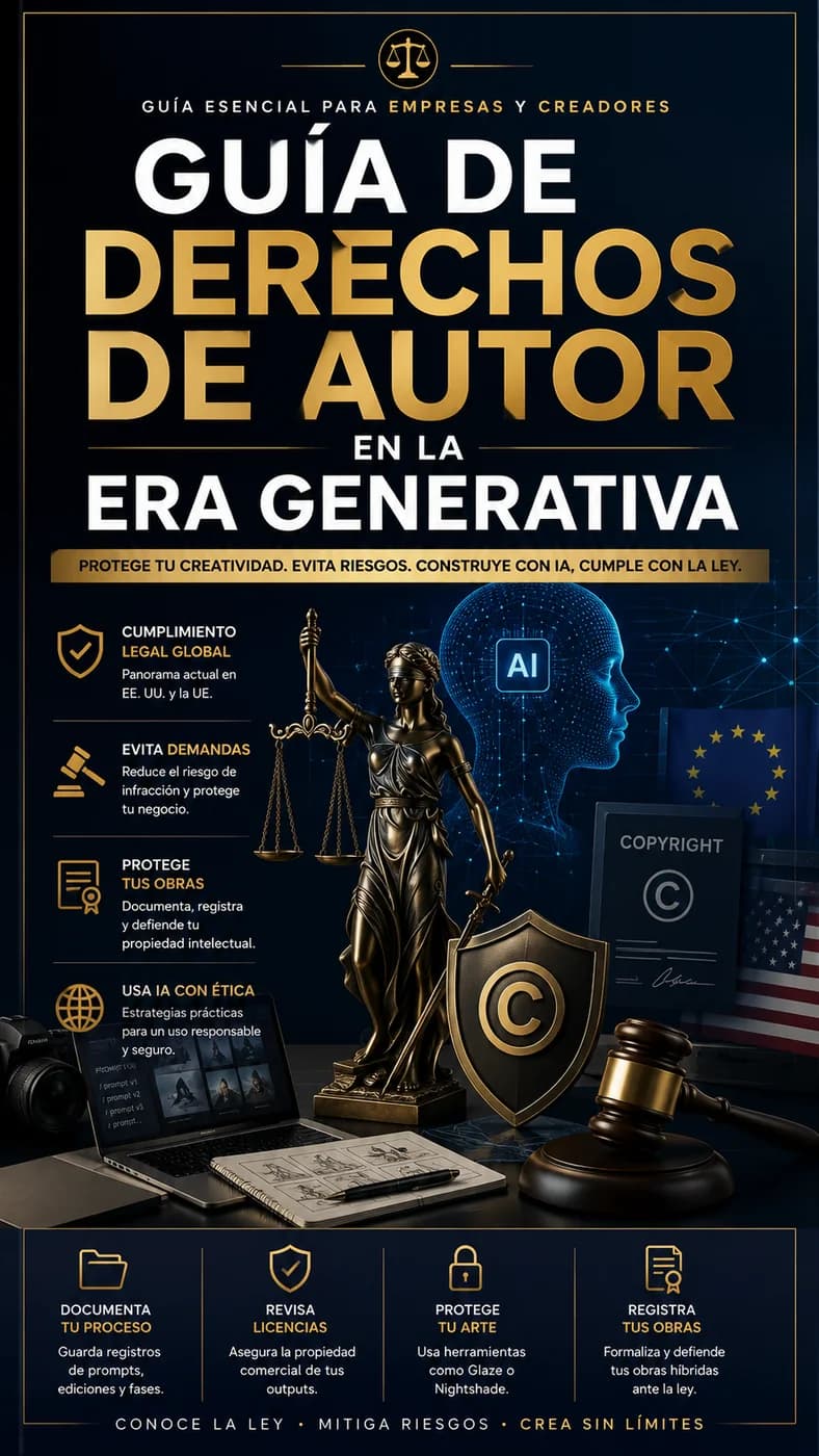 Portada de Guía de Derechos de Autor en la Era Generativa