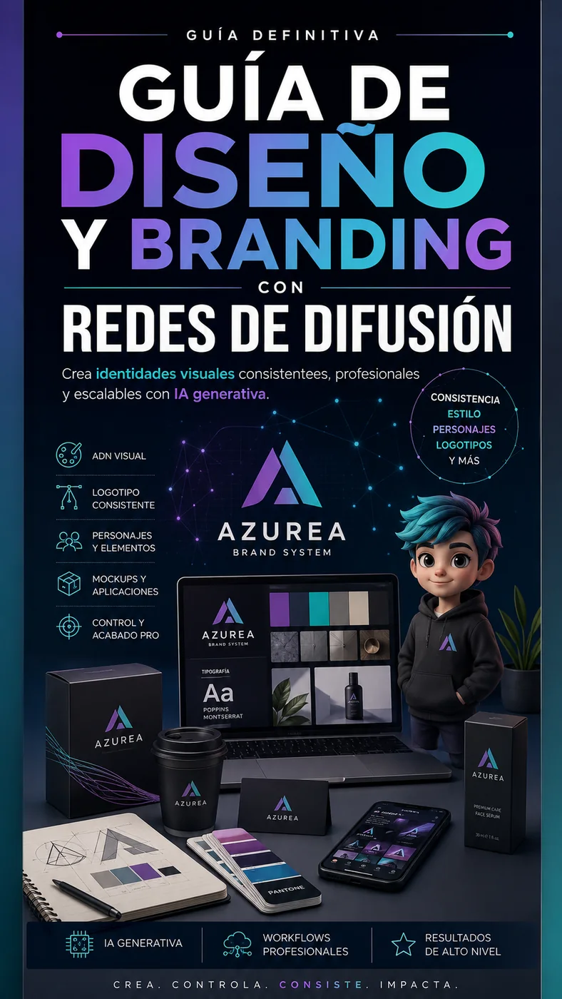 Portada de Guía de Diseño y Branding con Redes de Difusión