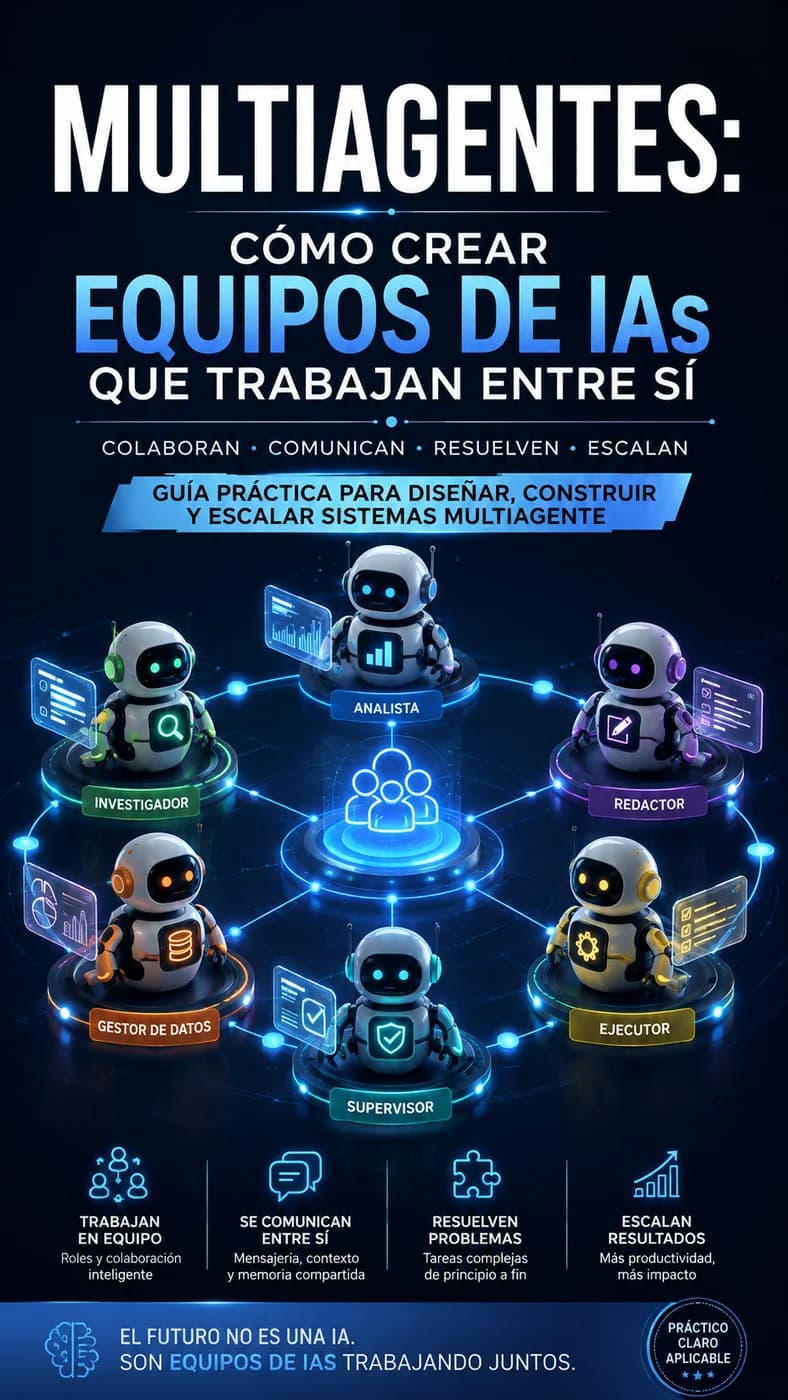 Portada de Guia Multiagentes Equipos de IAs